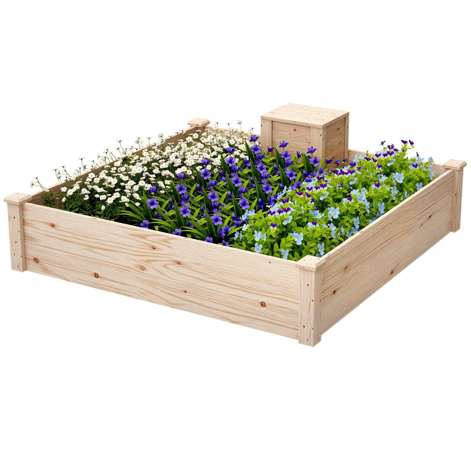 ComfortXL Hochbeet Natur 123x25.5x123 cm