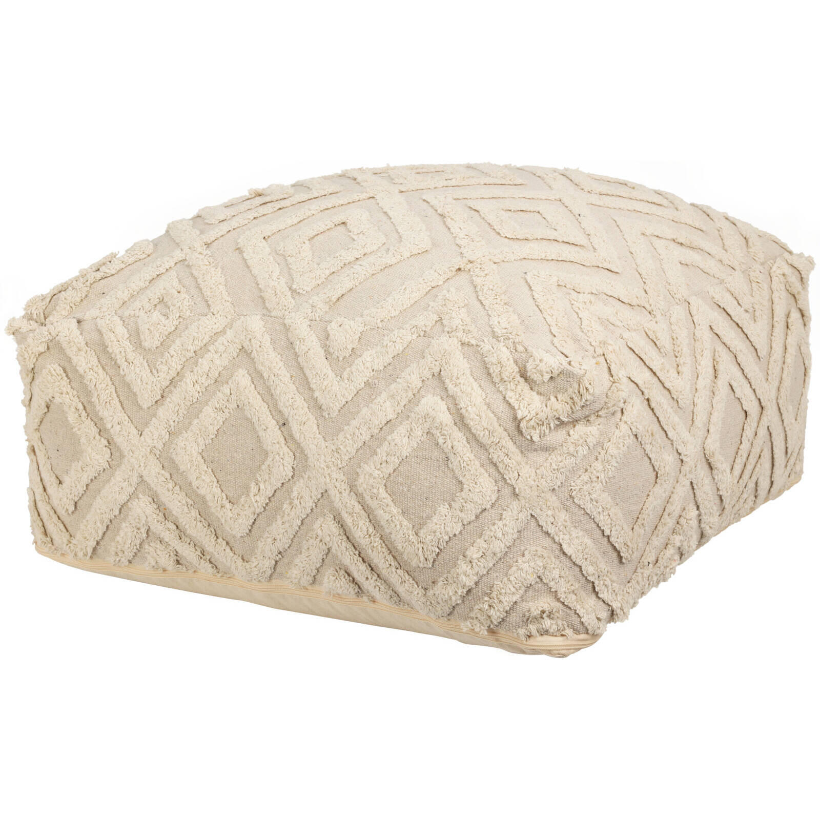 HOCKER 60/25 cm - Beige, Naturmaterialen (60/40/60cm)