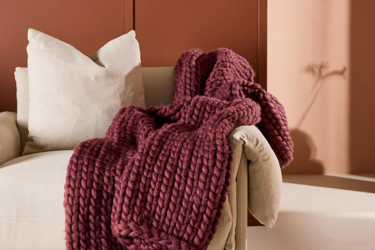 DECKE, Kate, Rot, Polyester, 130 x 170 x 2 cm - Rot, Textil (130/170cm) - ebuy24