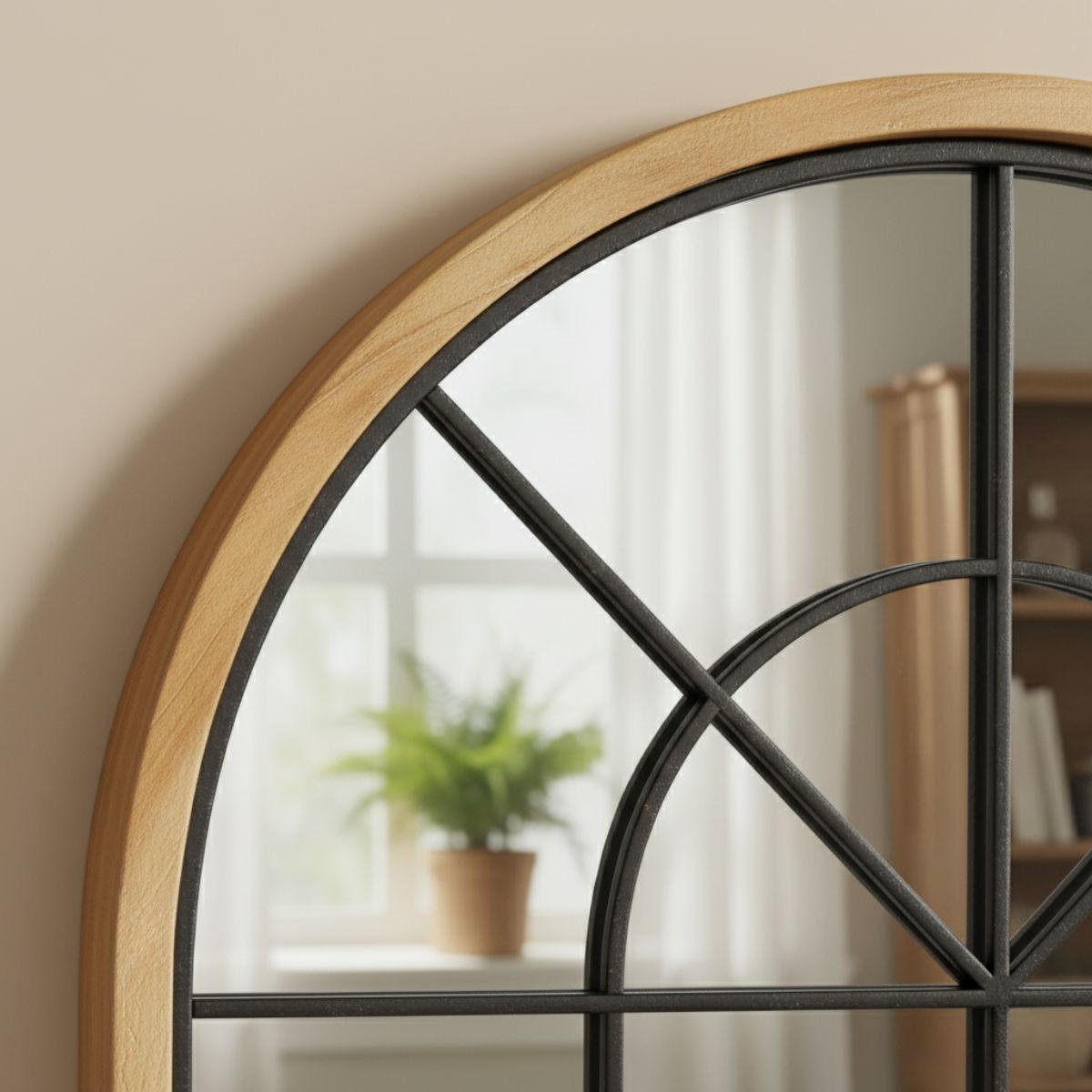 WANDSPIEGEL Arcus 110/56 cm - Braun, Glas (56/110/4cm)