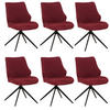 ESSZIMMERSTUHL Schwarz, Bordeaux 6er-Set - Bordeaux/Schwarz, Textil (55/88/62cm) - MCW