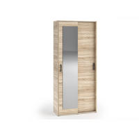 GARDEROBENSCHRANK Vanessa I 90 cm mit Spiegel, sonoma - Sonoma Eiche, Kunststoff (90/205/40cm) - Margaret Hadas24