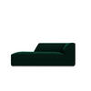 CHAISELONGUE links Ruby aus Samt flaschengrün - Dunkelgrün, Textil (93/69/180cm) - Micadoni