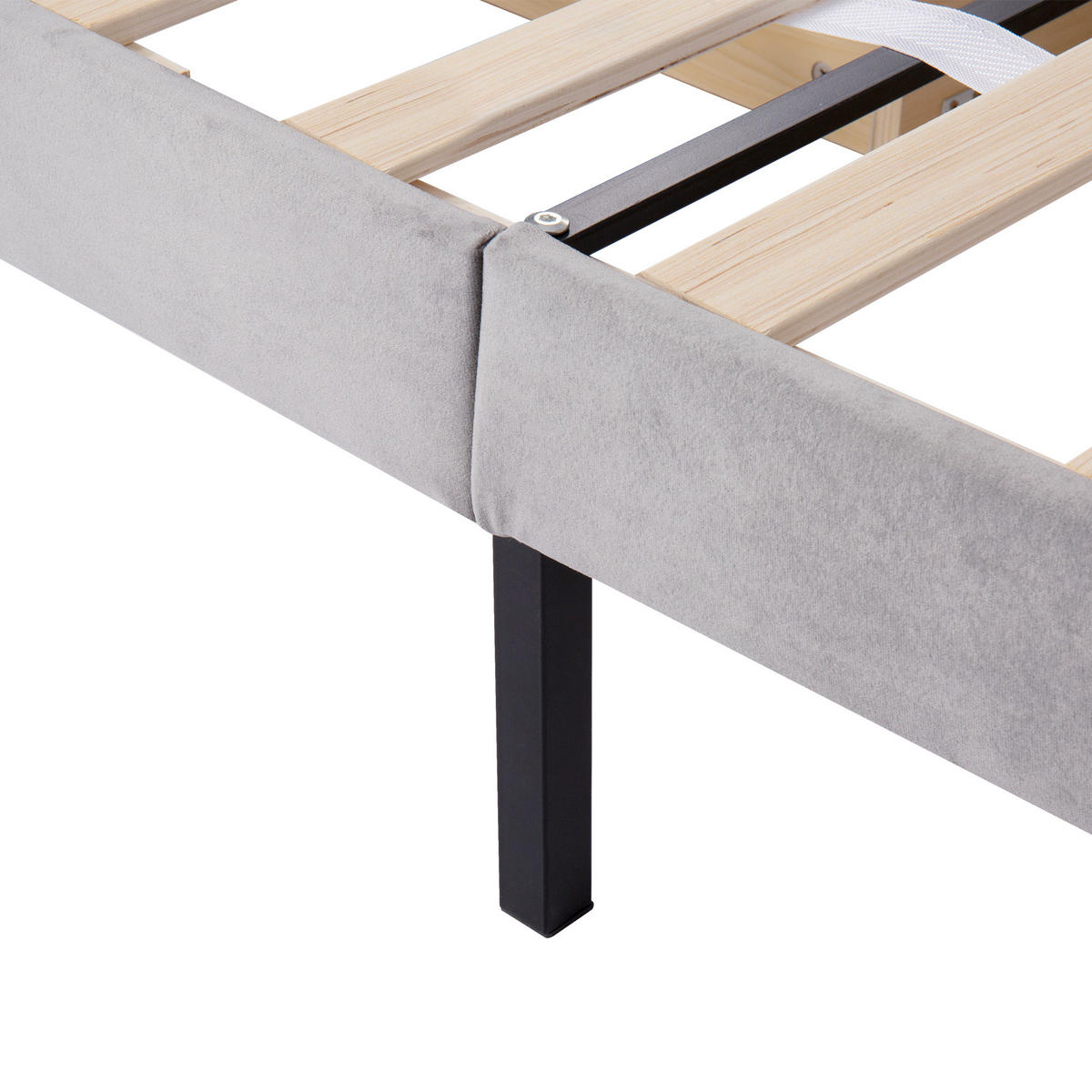 KINDERBETT 90/200 cm DE-01152, in Grau, mit 2 Schubladen - Grau, Metall (90/200cm) - ComfortXL