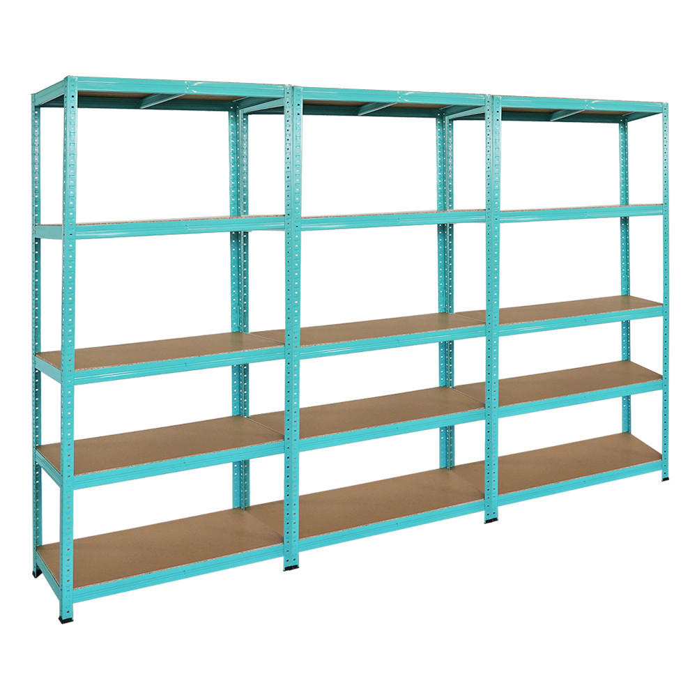 SCHWERLASTREGAL 3er GREEN HULK Set, HxBxT 180x90x40cm, Fachlast 175kg, 5 Ebenen, Grün - Grün, Metall (270/180/40cm) - PROREGAL