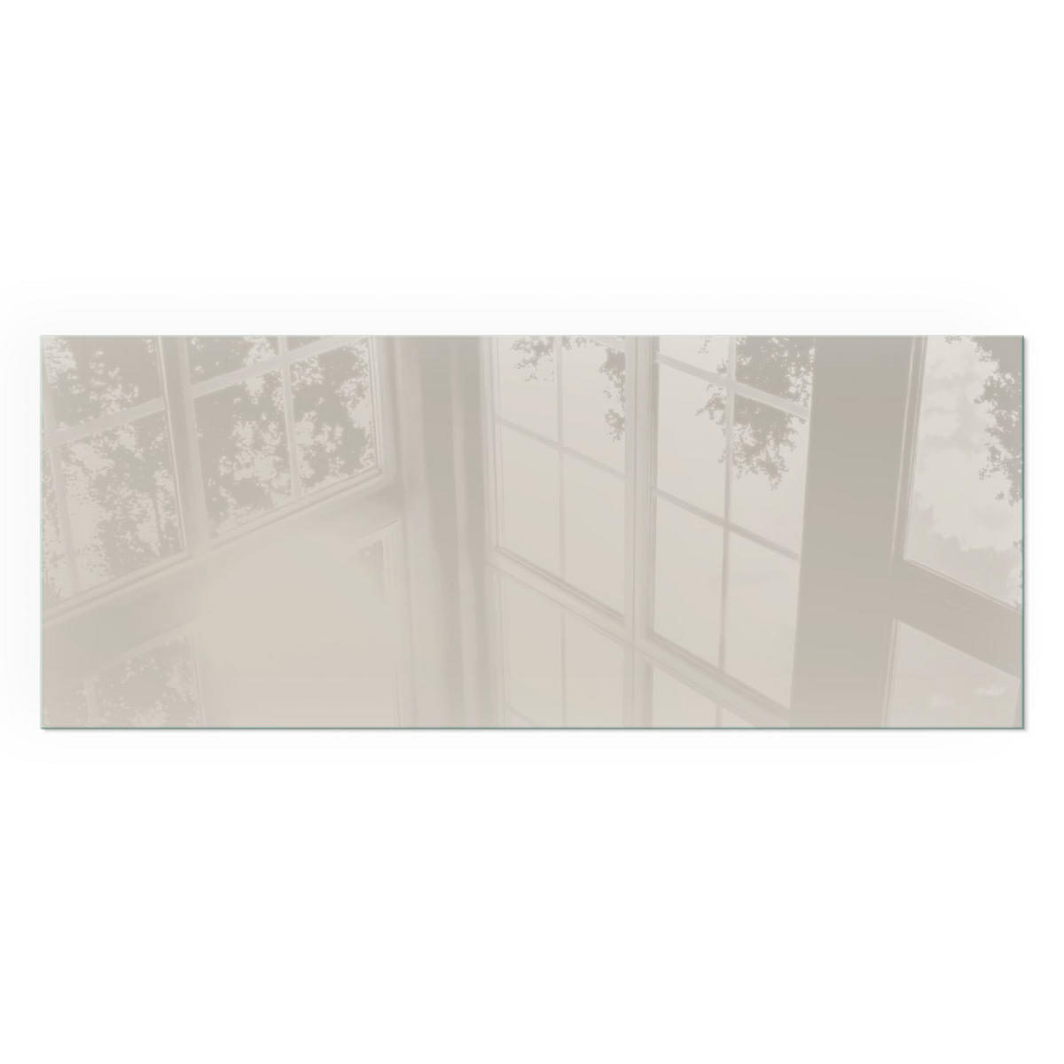 GLASPLATTE für Kamin 125x50 cm - Creme, Glas (125/50/0.4cm) - TULUP