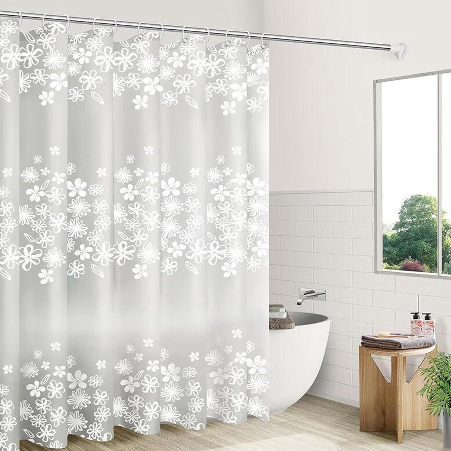 DUSCHVORHANG PEVA floral Muster wasserdicht mit Ringen - Multicolor, Kunststoff (200/180cm) - MCBOSON