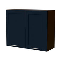 HÄNGESCHRANK Oslo W3/90 Lava / Indigo Matt 90 / 32,5 / 72cm - Dunkelgrau/Dunkelblau, Holz/Holzwerkstoff (90/72/32.5cm) - Feldmann-Wohnen