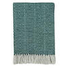 WOLLDECKE recycelt mit tannengrüner Struktur 131x170 - Grün, Textil (131/170cm) - Malagoon