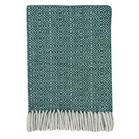 WOLLDECKE recycelt mit tannengrüner Struktur 131x170 - Grün, Textil (131/170cm) - Malagoon