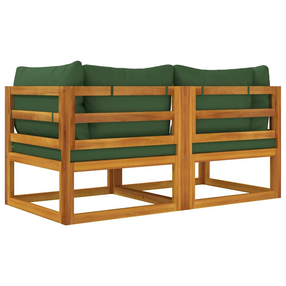 GARTENSOFA KYNAD 141/65/70.5 cm （2-SITZER） - Grün, Holz (141/65/70.5cm) - ZMH
