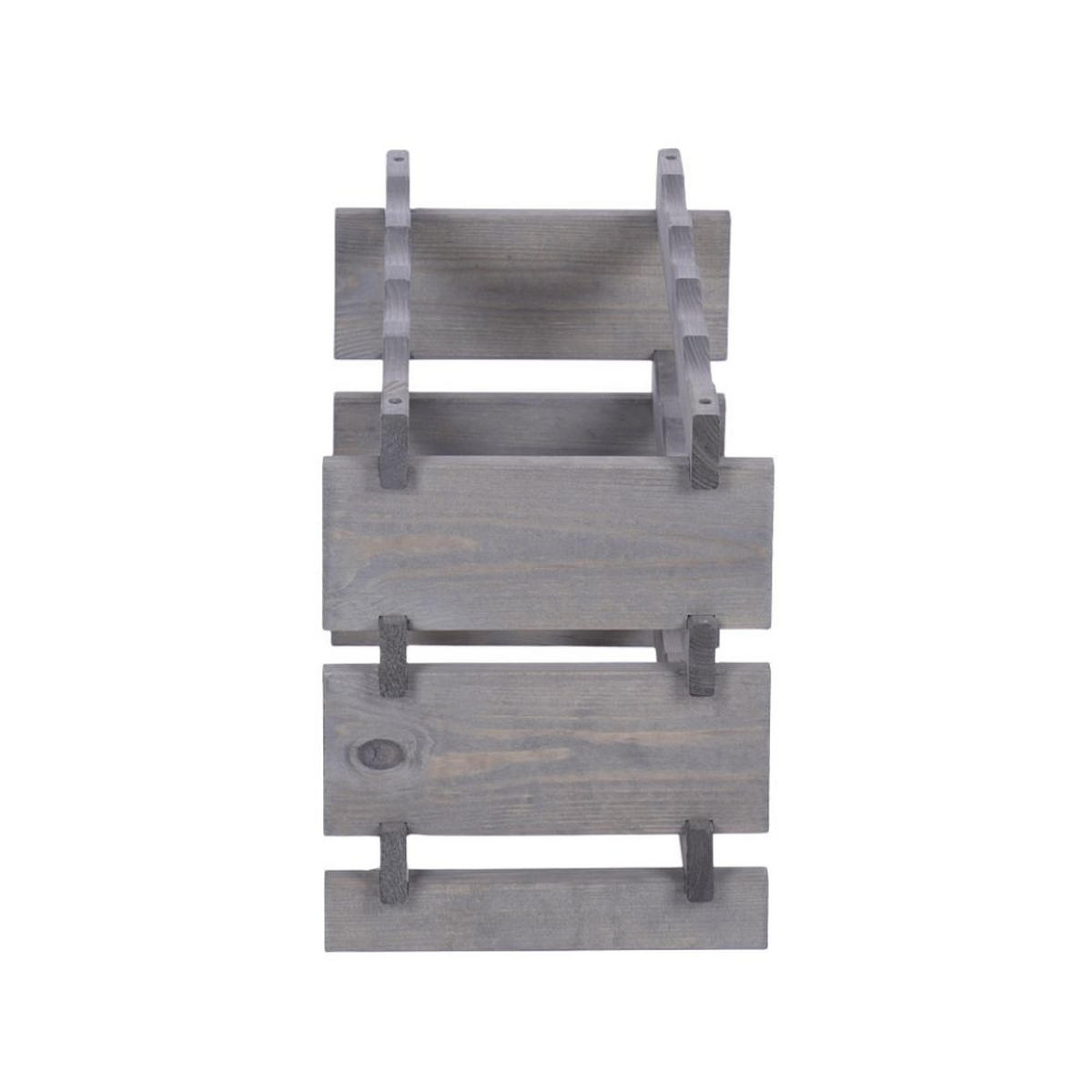WEINREGAL VINOTECA FLEX PRO HxBxT 37x46x28cm 12 Flaschen auf 3 Ebenen Grau - Grau, Holz (46/37/28cm) - PROREGAL