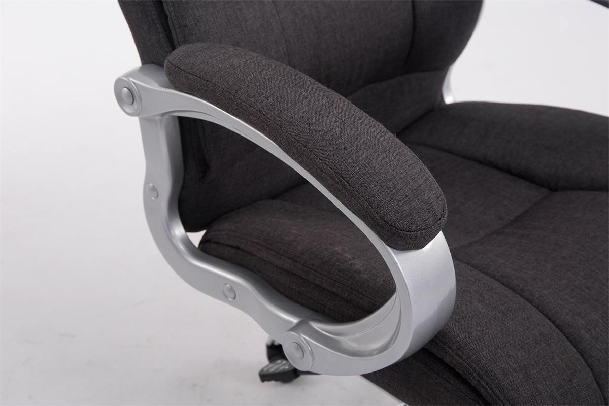 BÜROSTUHL SYDNEY Stoff 113x66x70 Dunkelgrau Stoff Metall - Dunkelgrau, Textil/Metall (66/113/70cm) - DELUKE