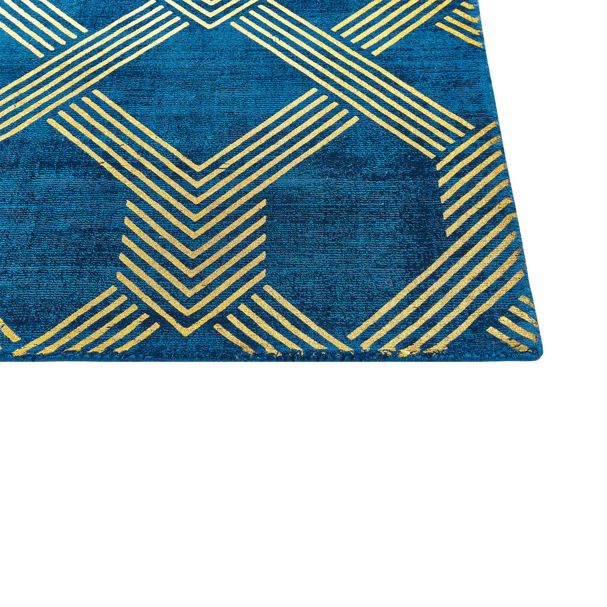 KURZFLOR-TEPPICH Vekse 200/140 cm - Blau, Naturmaterialien (140/200cm) - Beliani