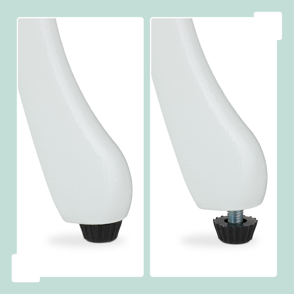 3-tlg.GARTENMÖBEL-SET - Weiß, Metall - Relaxdays