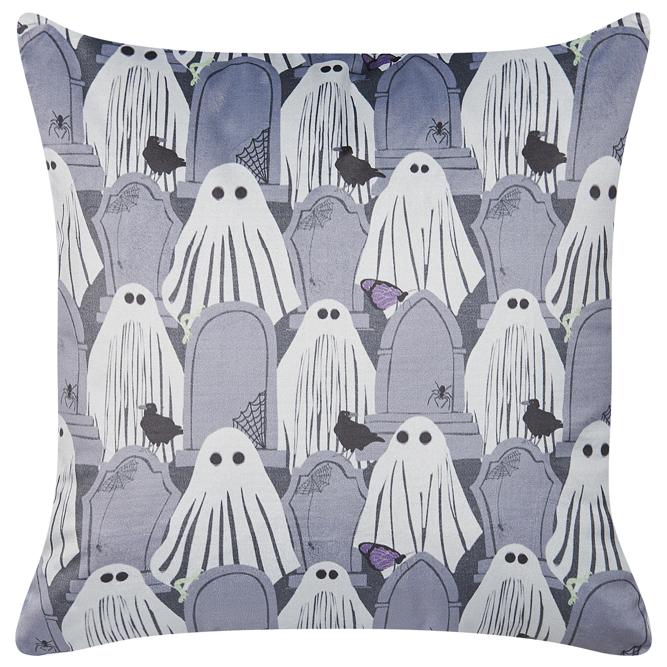 DEKOKISSEN Grau 45/45 cm Fanate - Grau, Textil (45/45cm) - Beliani