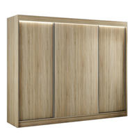 SCHWEBETÜRENSCHRANK Saturn 250 cm 3-türig, Eiche sonoma - Sonoma Eiche, Kunststoff (250/215/61cm) - Margaret Hadas24