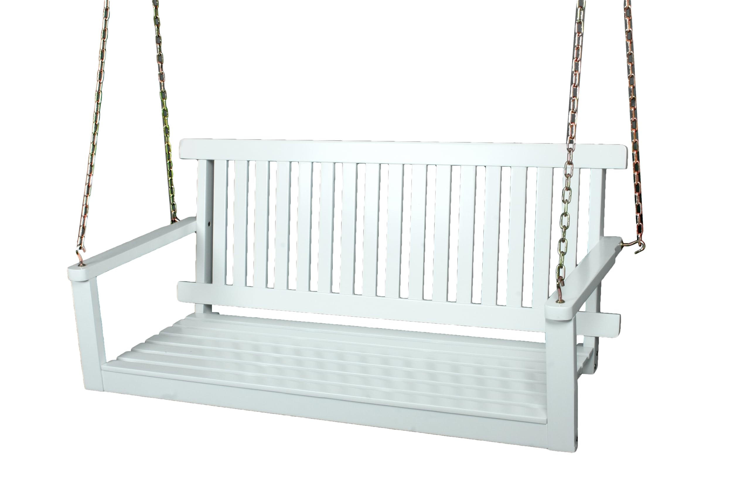 Deluke Garten-Hängebank Weiß 130x56x63 cm