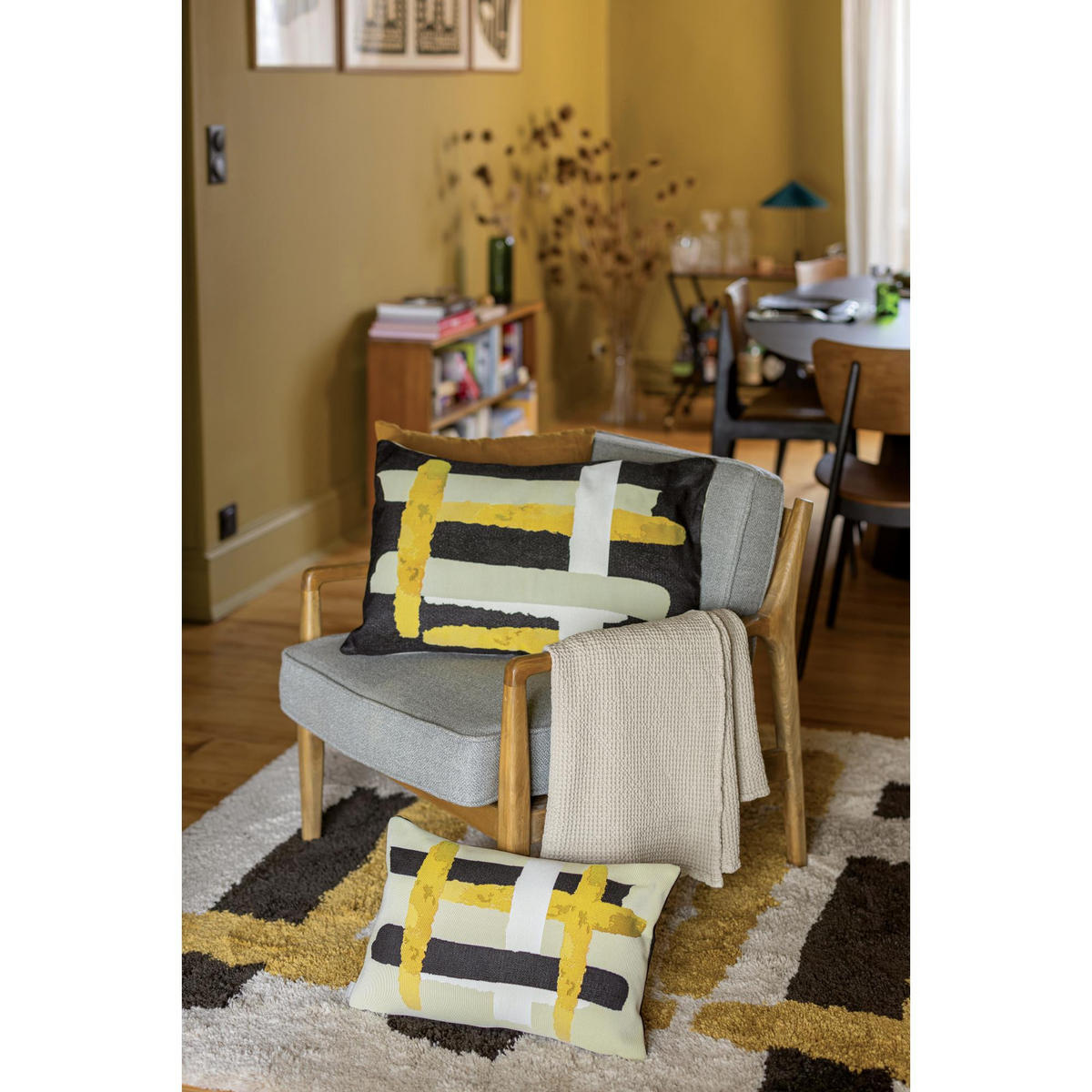 PLAID Maia sandfarbe 140 x 200 cm - Hellgelb, Textil (140/200cm) - Vivaraise