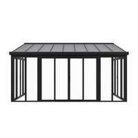 WINTERGARTEN 292 x 548 x 312 cm dunkelgrau - Dunkelgrau, Metall (552/312/290cm) - Juskys
