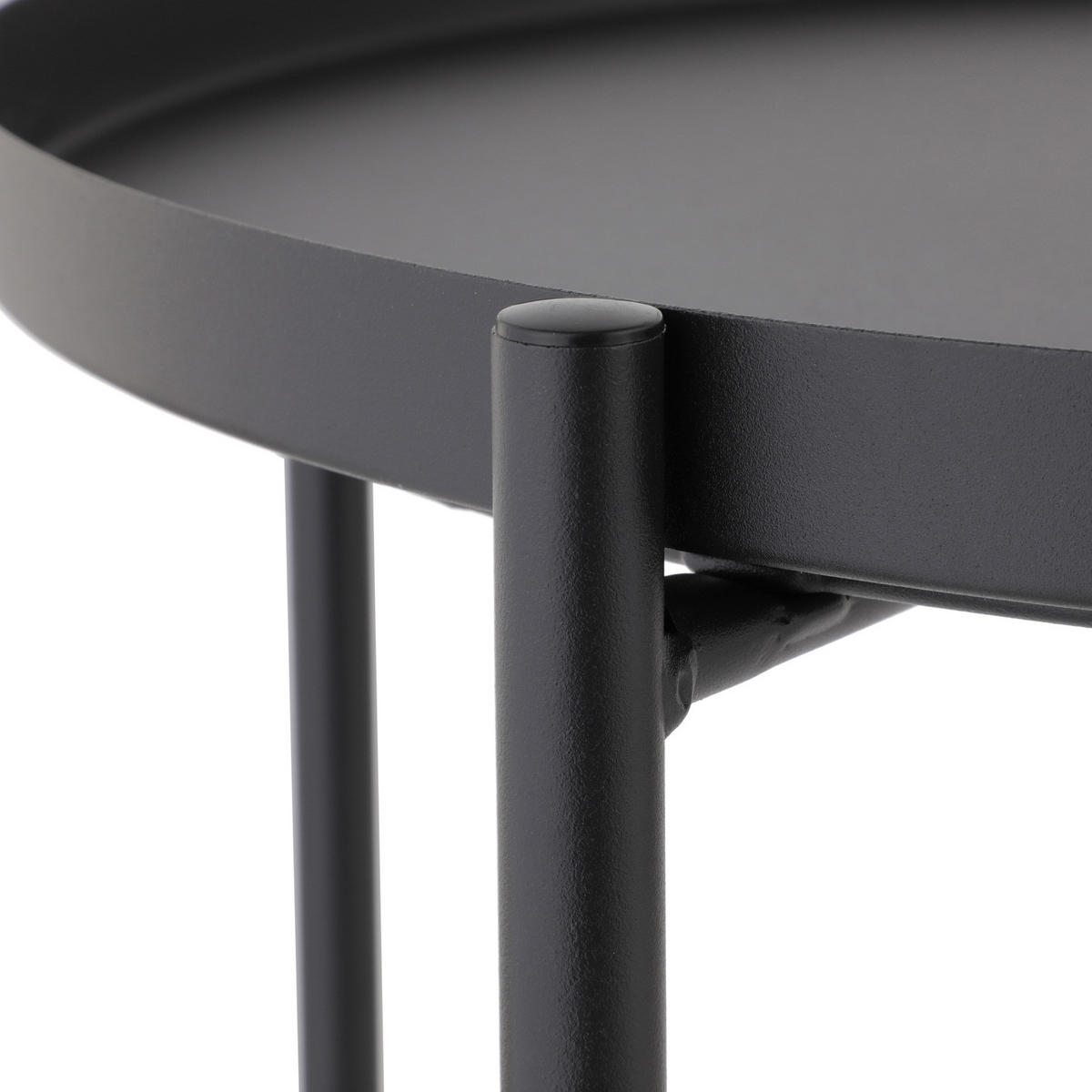 BEISTELLTISCH - Metall - Schwarz, Kunststoff/Metall (45/45/53cm) - home24