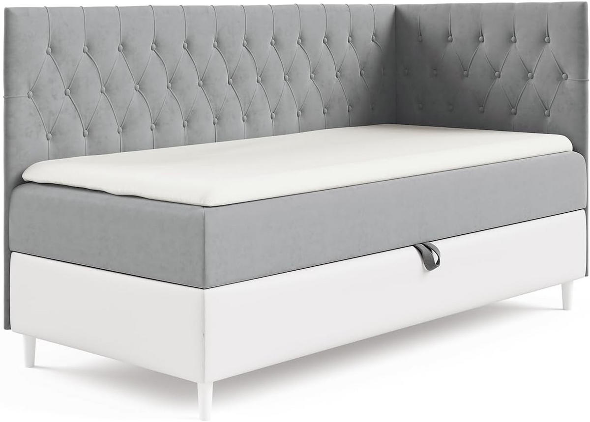 KINDERBETT FLIPPO 3 - Weiß/Grau, Holzwerkstoff (106/208cm) - Meblini