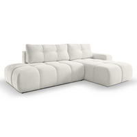 ECKSOFA L Form Hosio Beige 286/177/88 cm Rechts mit Schlaffunktion - Hellbraun/Schwarz, Kunststoff/Textil (286/177cm) - AX Living