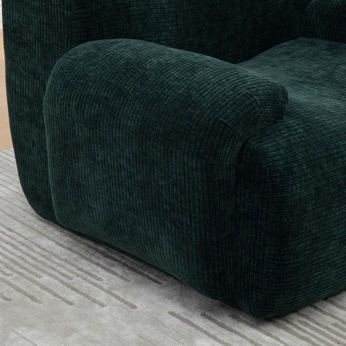SESSEL DE-35123 mit Hocker Grün - Grün, Textil (94/78.5/113cm) - ComfortXL