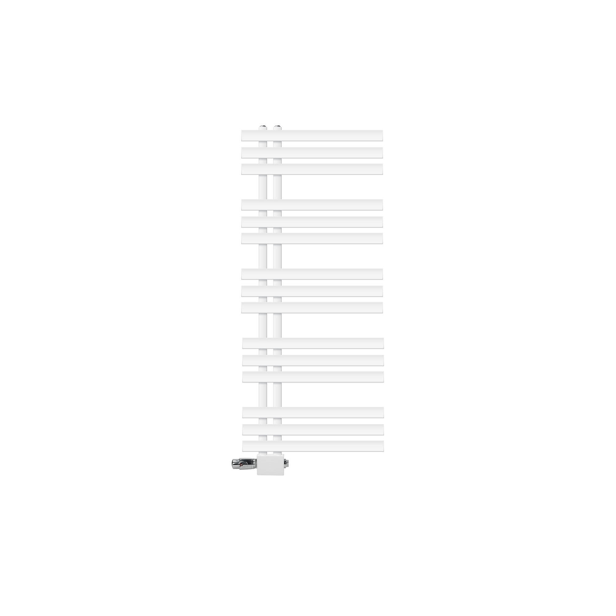 BADHEIZKÖRPER Iron EM 500x1200 mm Weiß mit Ventil Universal - Weiß, Metall (50/120/3cm) - LuxeBath