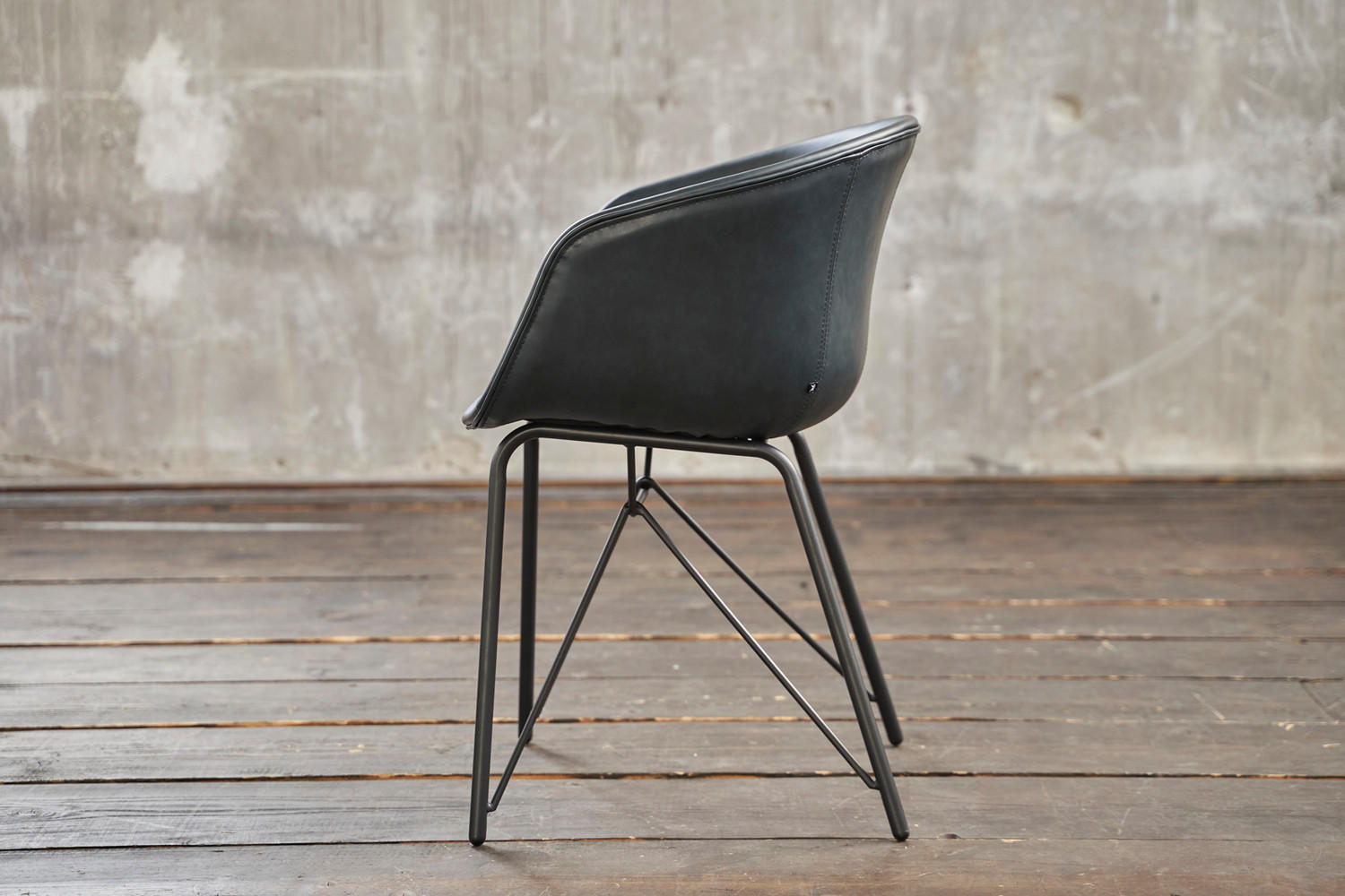 STUHL DANI Blau Kunstleder - Blau, Leder (60/79/52cm) - KAWOLA