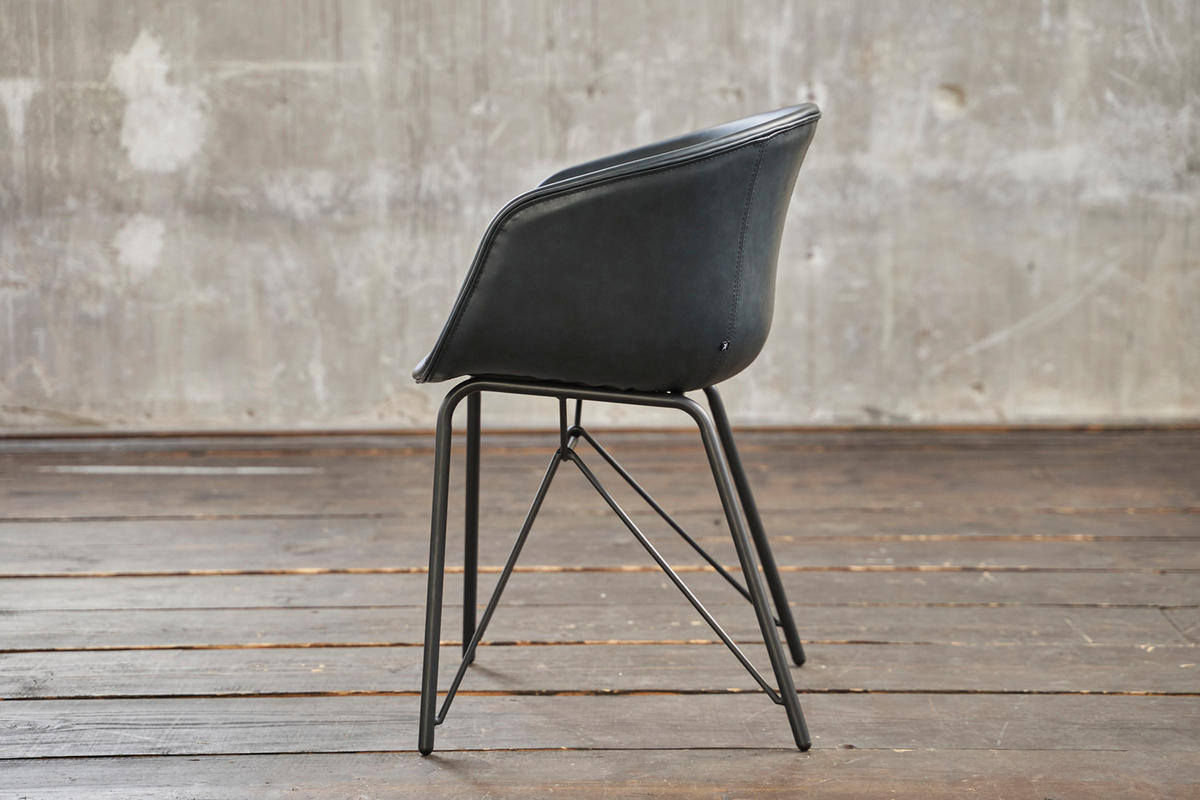 STUHL DANI Blau Kunstleder - Blau, Leder (60/79/52cm) - KAWOLA