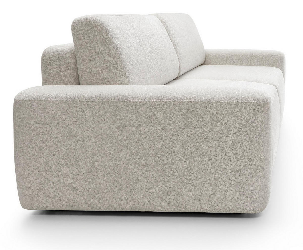 POLSTERSOFA 260 cm Orea, Schlaffunktion, Bettkasten, Creme - Creme, Holz (257/82/105cm) - Emporius
