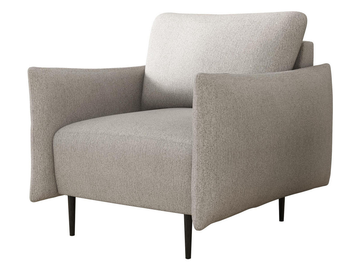 SESSEL Lambi - Beige/Schwarz, Holz/Textil (98/85/90cm) - MIRJAN24