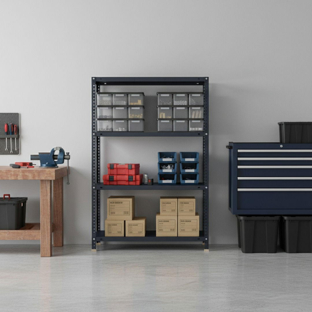 SCHRAUBREGAL PANDA MID | HxBxT 150x80x50cm | 4 Fachböden | Fachlast 100kg | Anthrazit - Anthrazit, Metall (80/150/50cm) - PROREGAL