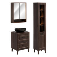 KOUPELNOVÝ NÁBYTEK 60cm Moka 2er-Set Dřevo - hnědá, kompozitní dřevo (60/84.5/46cm) - Petits-meubles