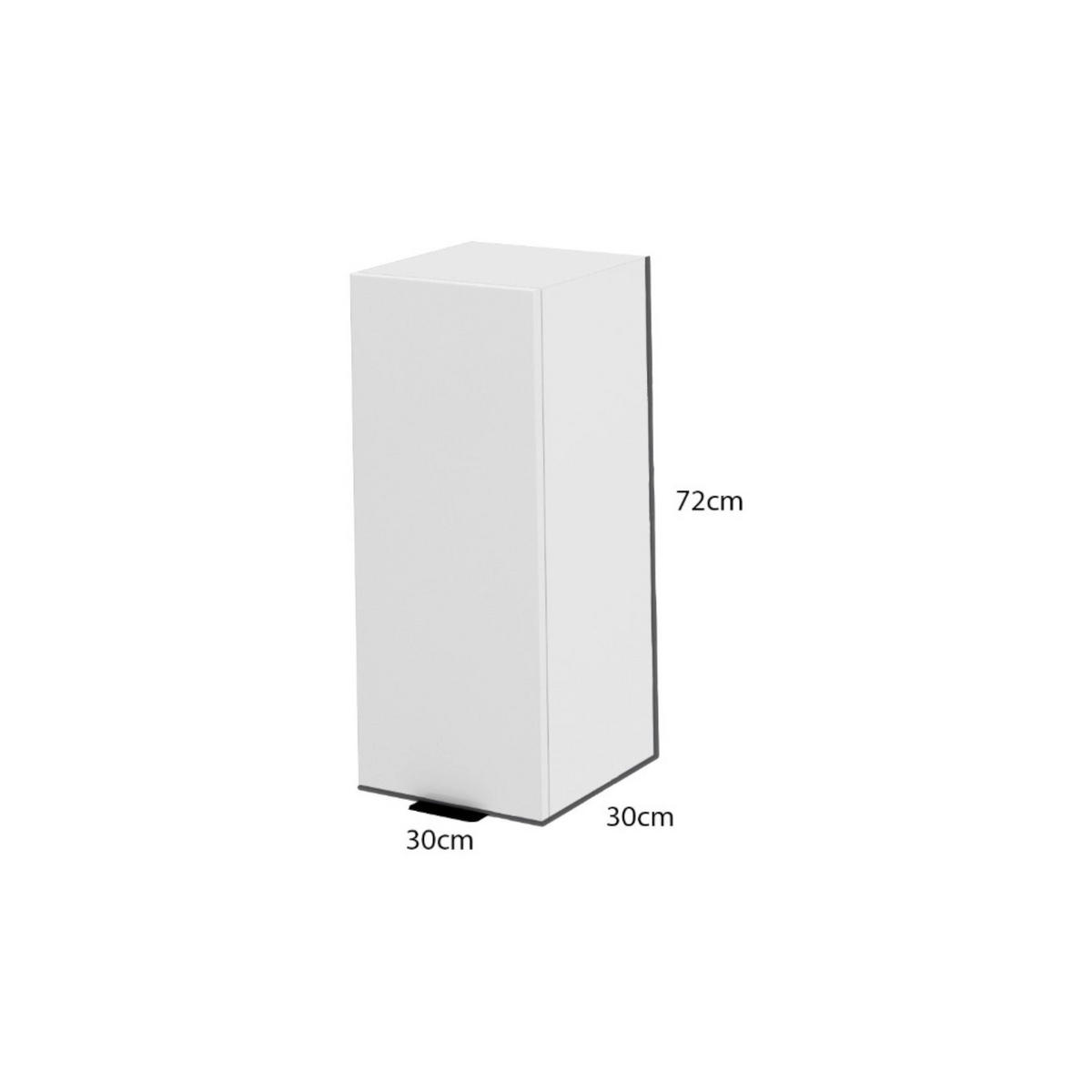 HÄNGESCHRANK – 30 cm – W30 – Lunara – Weiß Matt - Weiß, Holzwerkstoff (30/72/30cm) - hi-markt