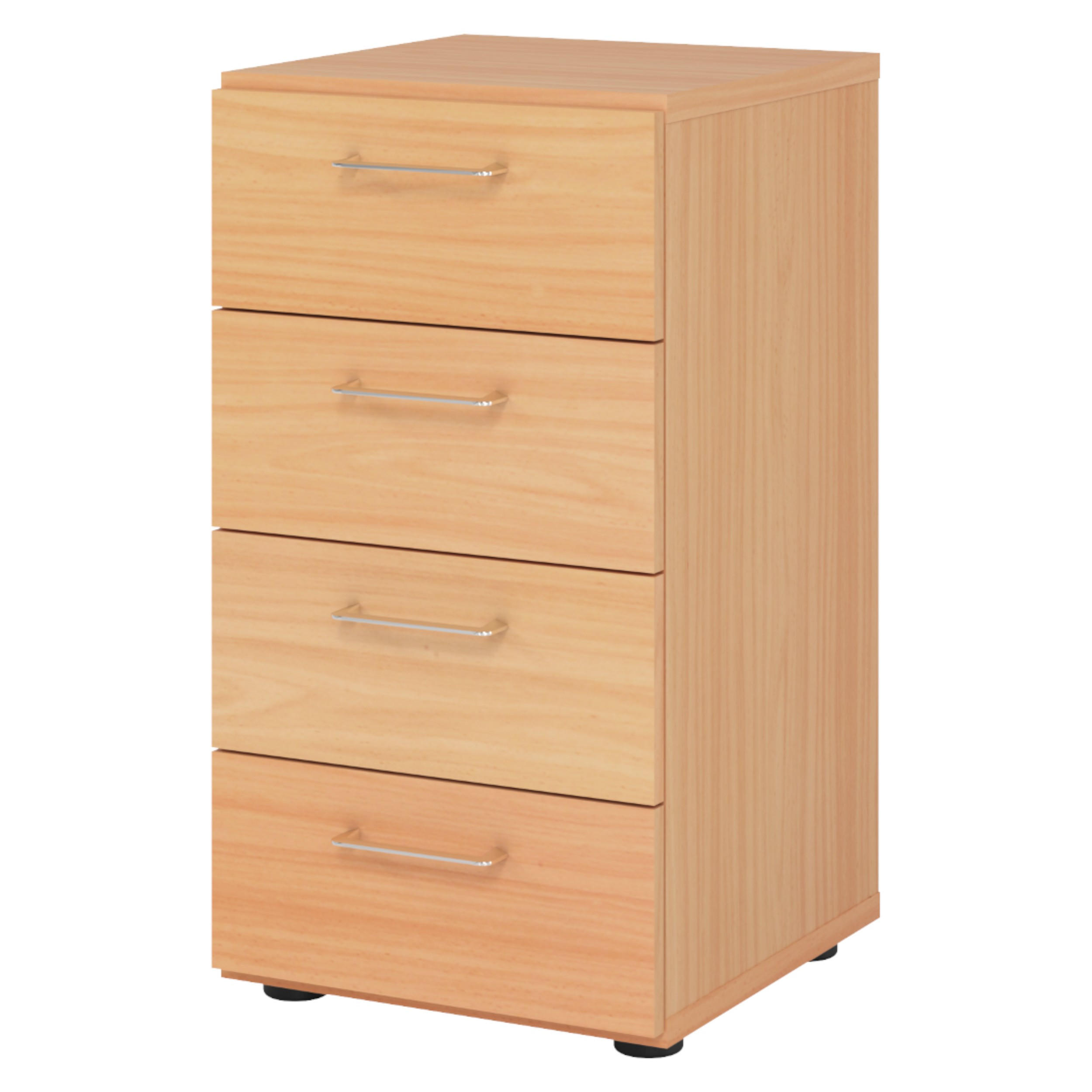 SCHUBLADENSCHRANK - 4 Schübe 42/40/74,8 cm in Buchefarben - Buchefarben, Holzwerkstoff (40/74.8/42cm) - bümö