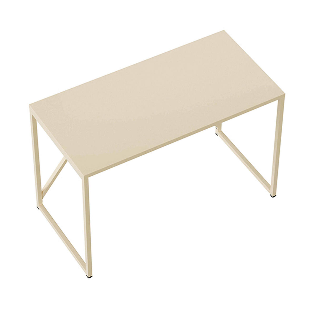SCHREIBTISCH 120 cm, Ekru - Weiß, Metall (120/60/78cm) - Oviala