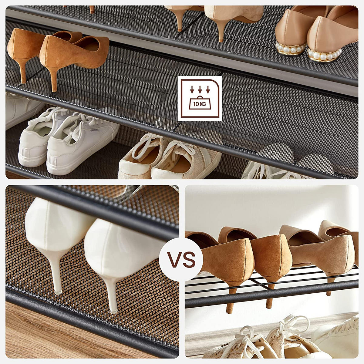 SCHUHREGAL - Braun, Holzwerkstoff (30/152/100cm) - Hansiro