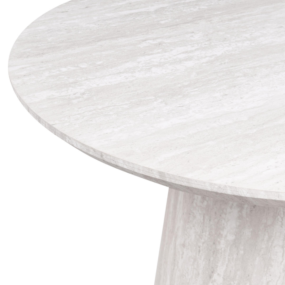 JÍDELNÍ STŮL Imitace travertinu 220/95 cm Luman - béžová, kompozitní dřevo (220/95/76cm) - Beliani
