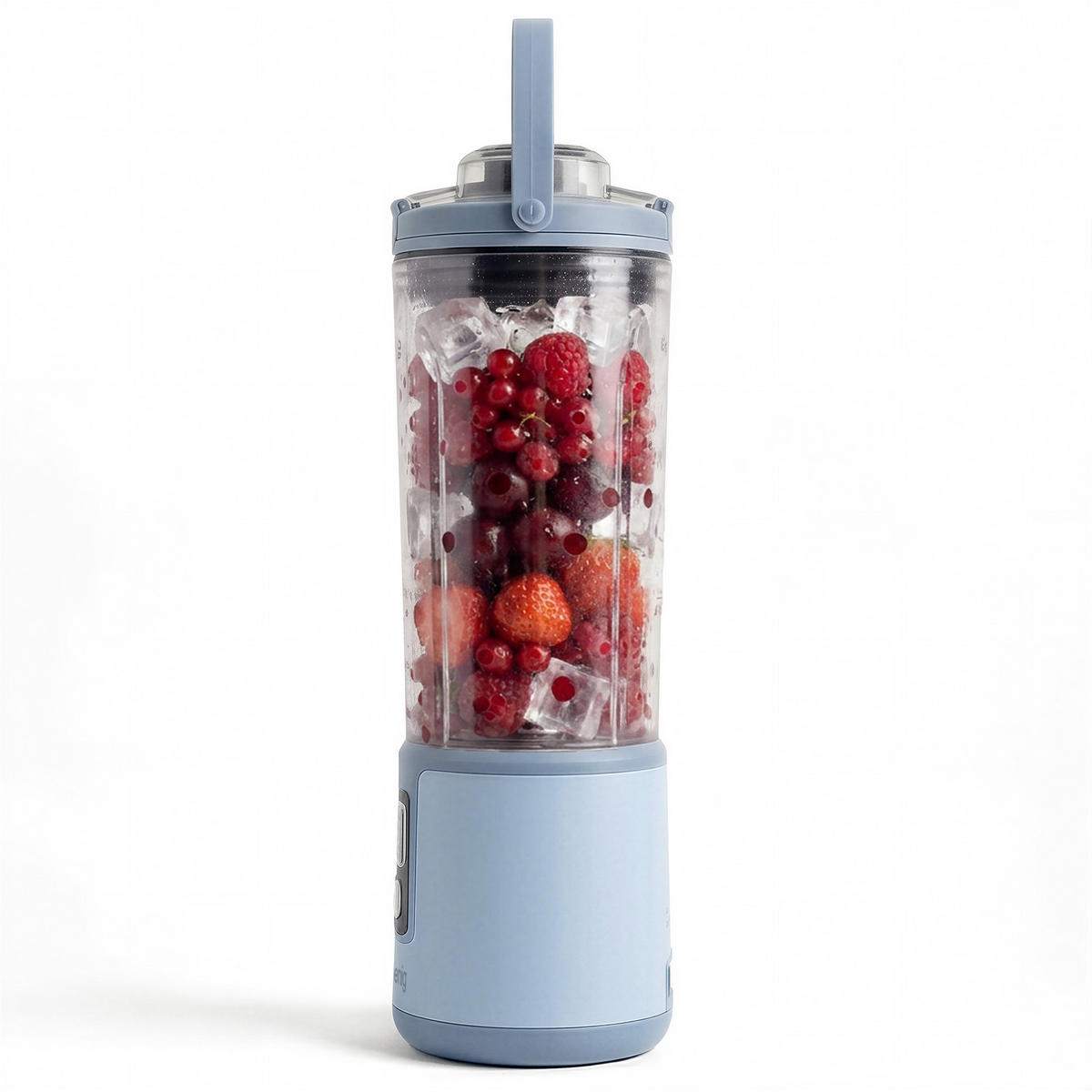 TRAGBARER kabelloser Mini-Mixer MOOTH16 in Blau - Blau, Metall (8.2/26.6/9.2cm) - HKoenig