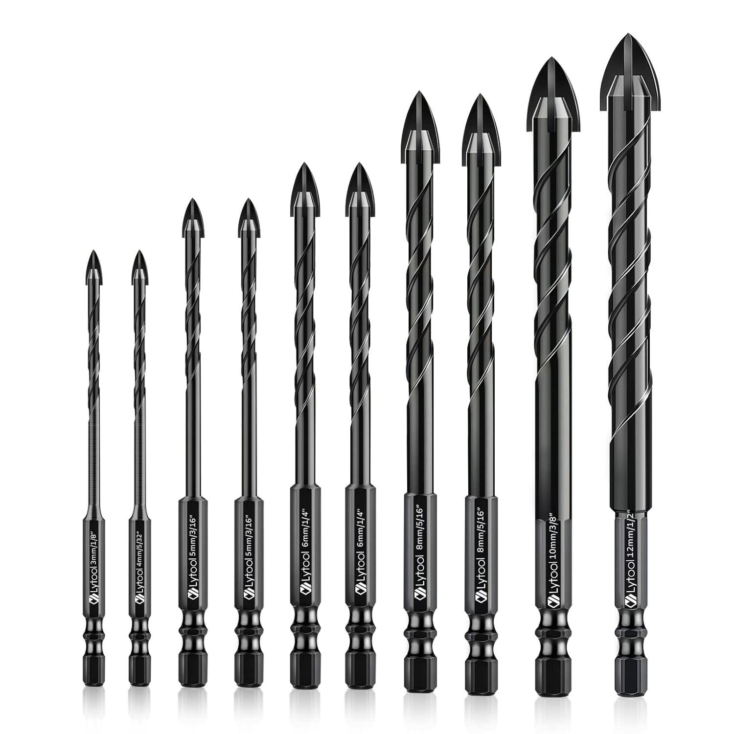 Libraton Bit-Satz，Kreuzkeramische Schwarz 1.2x12.3x1.2 cm
