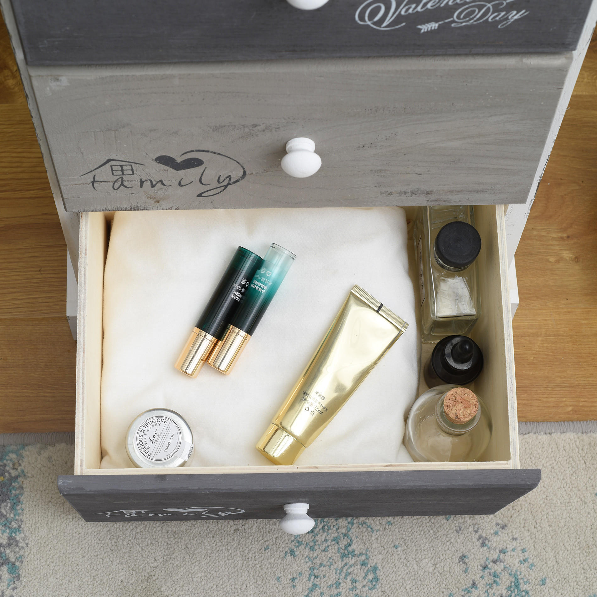 KOMMODE Weiß 27/35/72 cm - Weiß, Holz (27/72/35cm) - Mobili Rebecca