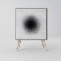 SIDEBOARD BLACK HOLE, Grau, 57,5x42x77,5 cm, Schräge Buchenholzfüße - Buchefarben/Multicolor, Holzwerkstoff/Buchenholz (57.5/77.5/42cm) - SpaceRebels