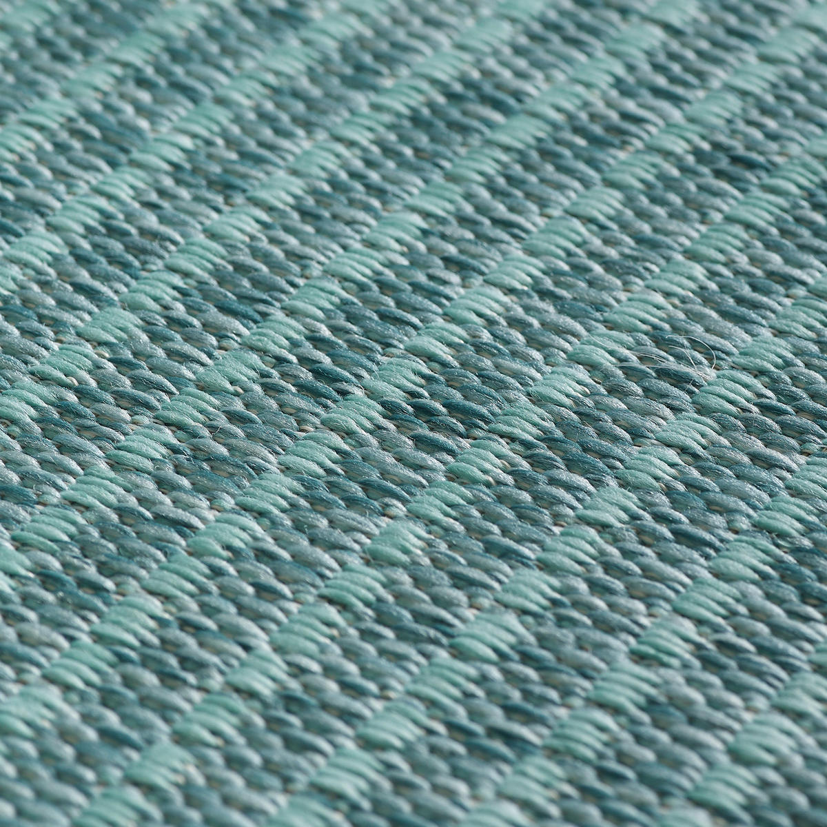 TEPPICH Outdoor Flachgewebe Uni-Farbe Polypropylen Balkon Blau Rechteckig 160x230 - Blau, Textil (160/230cm) - KADIMA DESIGN