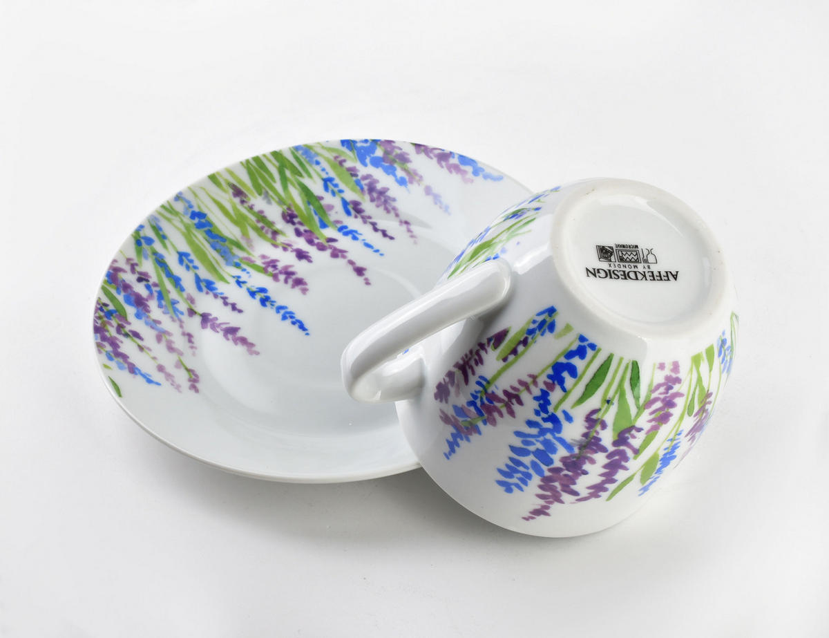 KAFFEETASSENSET Joy Blau 25/33.5/9 cm Keramik - Dunkelblau, Keramik (33.5/9/25cm) - Mondex