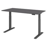 SCHREIBTISCH elektrisch XMKA 80/160/74 cm in Graphitfarben/Graphitfarben - Graphitfarben, Holzwerkstoff (80/160/74cm) - bümö