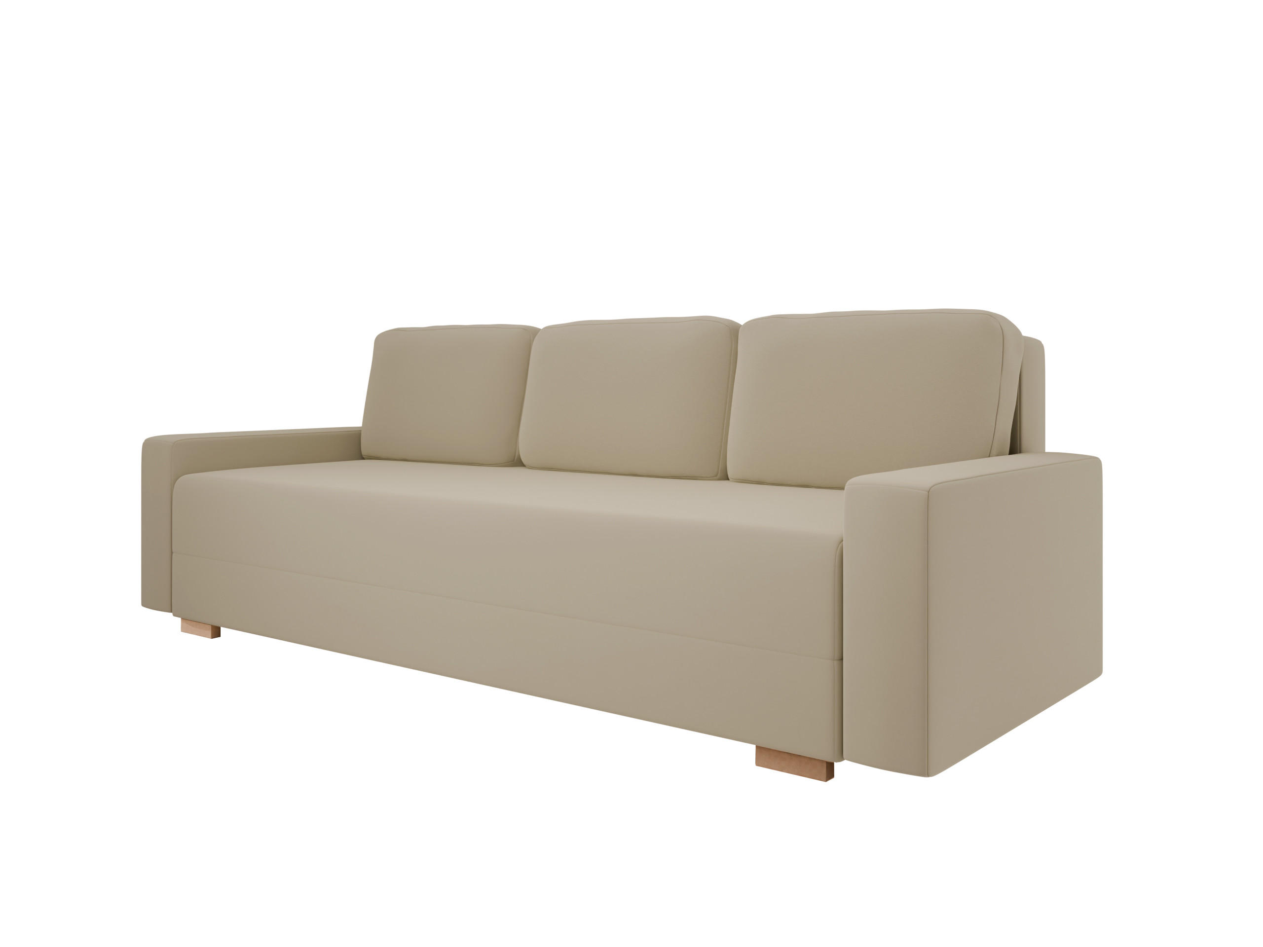 SCHLAFSOFA Celeste – modernes Design trifft auf höchsten Komfort, Beige - Beige, Holz (225/80/94cm) - Panda Möbel