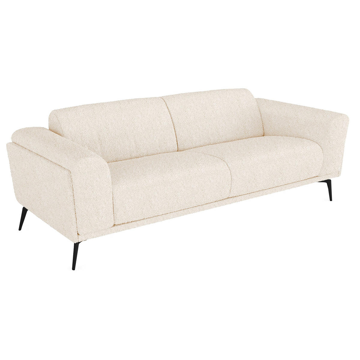 SOFA 3-SITZER Bouclé-Stoff Creme 220cm - Creme, Textil (220/74/90cm) - Sia Home