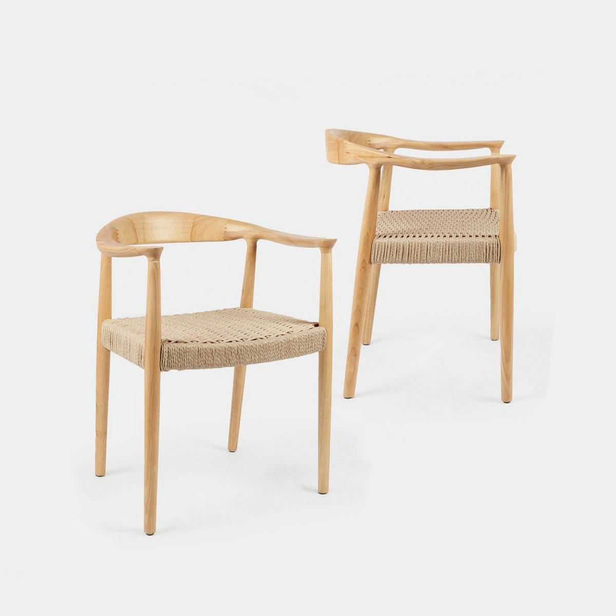 ESSZIMMERSTUHL Thesa Natürlich 65 cm x 74 cm 2er-Set - Naturfarben, Holz (65/74/54cm) - Klast Home